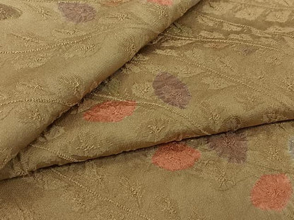 平和屋着物▽上質な小紋　単衣　草葉文　金彩　正絹　逸品　AABL6939jh