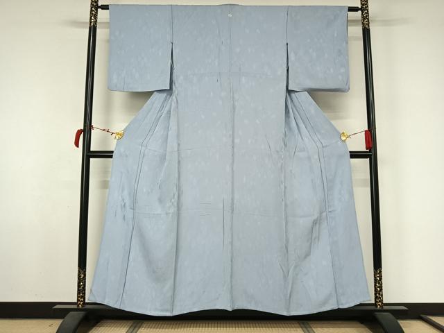 平和屋着物▽上質な色無地　単衣　樹林地紋　淡藤色　正絹　逸品　AABL6941jh