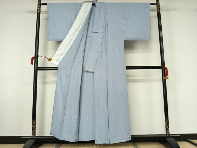 平和屋着物▽上質な色無地　単衣　樹林地紋　淡藤色　正絹　逸品　AABL6941jh
