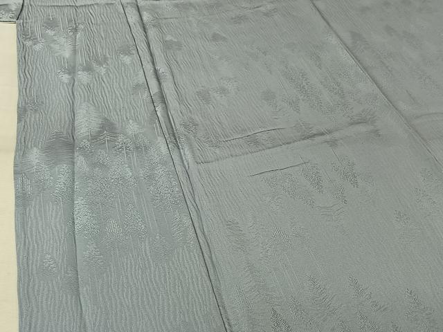 平和屋着物▽上質な色無地　単衣　樹林地紋　淡藤色　正絹　逸品　AABL6941jh
