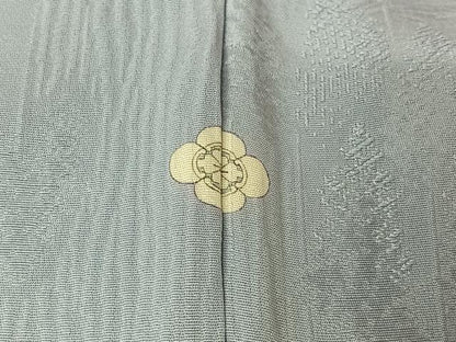 平和屋着物▽上質な色無地　単衣　樹林地紋　淡藤色　正絹　逸品　AABL6941jh