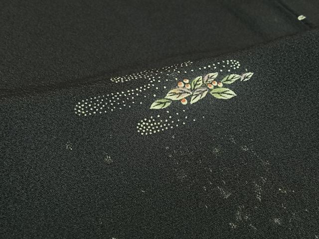 平和屋着物▽上質な小紋　単衣　南天文　正絹　逸品　AABL6944jh