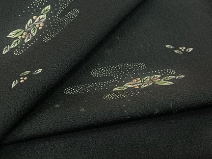 平和屋着物▽上質な小紋　単衣　南天文　正絹　逸品　AABL6944jh