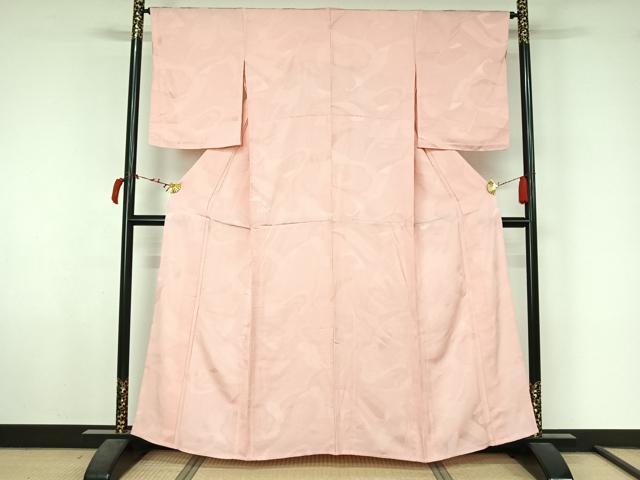 平和屋着物▽上質な色無地　単衣　草花地紋　虹色　正絹　逸品　AABL6945jh