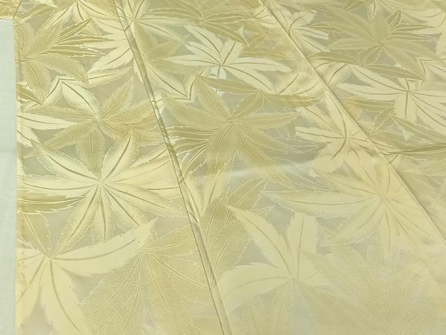 平和屋着物▽上質な小紋　単衣　草葉文　暈し染め　正絹　逸品　AABL6950jh