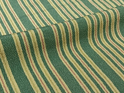 平和屋着物▽上質な小紋　単衣　縞　鬼しぼ縮緬　正絹　逸品　AABL6951jh