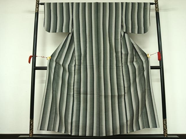 平和屋着物▽小紋　単衣　幾何学間道　綿　AABL6962jh