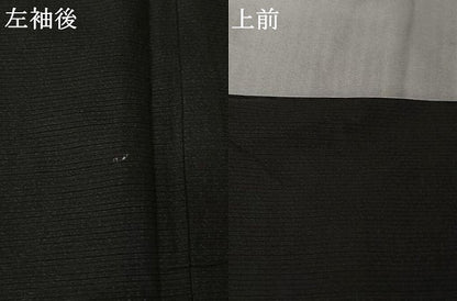 平和屋着物▽男性　長羽織　スリーシーズン　春夏秋　塵除け　黒地　正絹　逸品　AABL6964jh