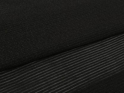 平和屋着物▽男性　長羽織　スリーシーズン　春夏秋　塵除け　黒地　正絹　逸品　AABL6964jh