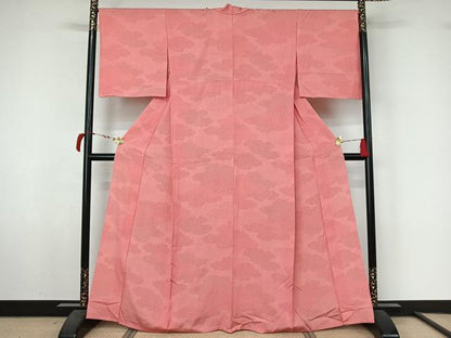 平和屋着物▽江戸小紋　単衣　雲取り吉祥文　正絹　逸品　AABL6966jh