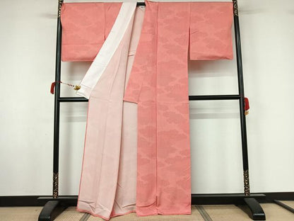 平和屋着物▽江戸小紋　単衣　雲取り吉祥文　正絹　逸品　AABL6966jh
