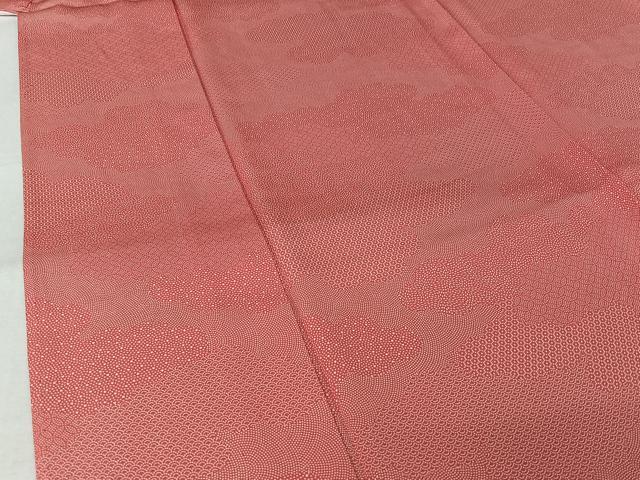平和屋着物▽江戸小紋　単衣　雲取り吉祥文　正絹　逸品　AABL6966jh