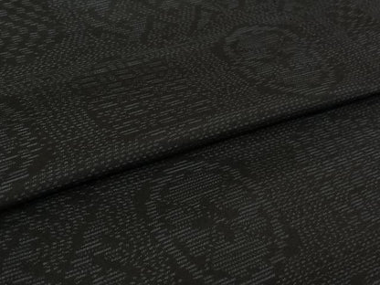 平和屋着物▽本場大島紬　単衣　幾何学文様　正絹　逸品　未使用　AABL6971jh