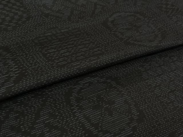 平和屋着物▽本場大島紬　単衣　幾何学文様　正絹　逸品　未使用　AABL6971jh