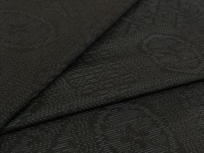 平和屋着物▽本場大島紬　単衣　幾何学文様　正絹　逸品　未使用　AABL6971jh