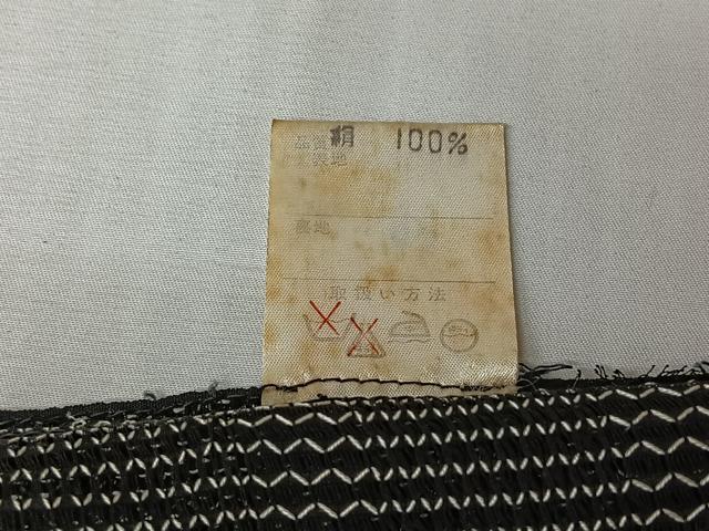 平和屋着物▽道行コート　スリーシーズン　春夏秋　塵除け　横段文　正絹　逸品　AABL6972jh