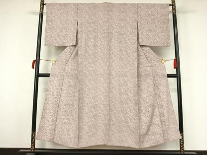 平和屋着物▽上質な小紋　単衣　霞文　正絹　逸品　AABL6978jh