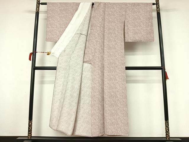 平和屋着物▽上質な小紋　単衣　霞文　正絹　逸品　AABL6978jh