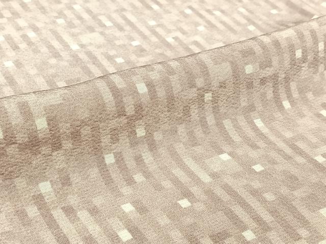 平和屋着物▽上質な小紋　単衣　霞文　正絹　逸品　AABL6978jh