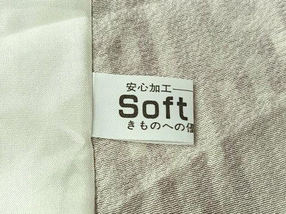 平和屋着物▽上質な小紋　単衣　霞文　正絹　逸品　AABL6978jh