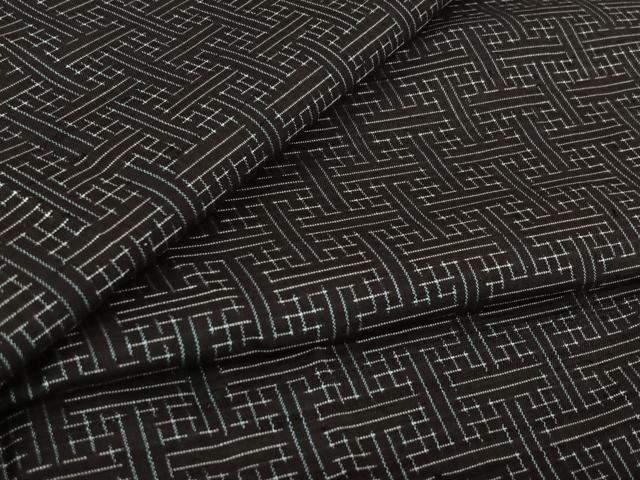 平和屋着物▽上質な紬　単衣　秋名バラ　正絹　逸品　AABL6979jh