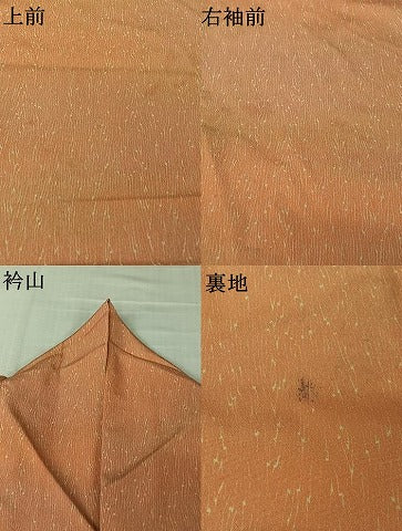 平和屋着物▽小紋　単衣　杢目文　暈し染め　洗える着物　AABL6986jh