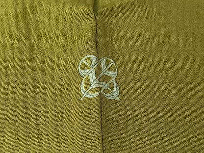 平和屋着物▽上質な色無地　単衣　抹茶色　正絹　逸品　未使用　AABL6993jh