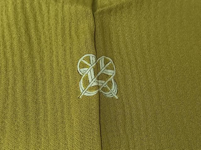 平和屋着物▽上質な色無地　単衣　抹茶色　正絹　逸品　未使用　AABL6993jh