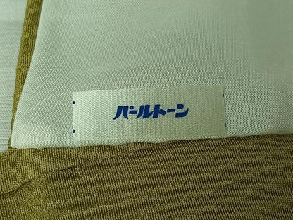 平和屋着物▽上質な色無地　単衣　抹茶色　正絹　逸品　未使用　AABL6993jh