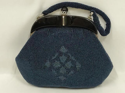 平和屋着物●和装小物　和装バッグ　ハンドバッグ　ビーズバッグ　花菱　逸品　AABL7004ay