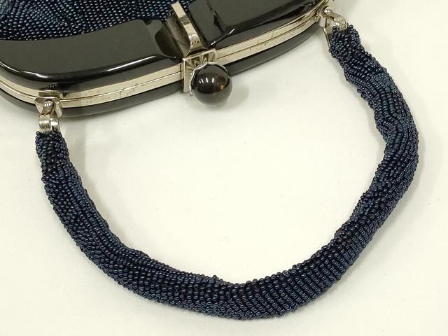 平和屋着物●和装小物　和装バッグ　ハンドバッグ　ビーズバッグ　花菱　逸品　AABL7004ay