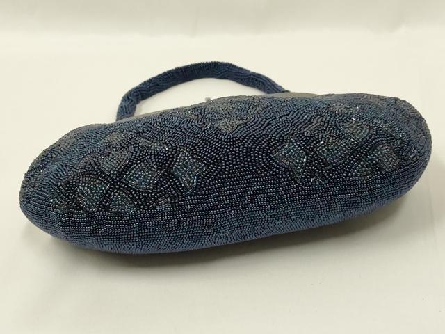 平和屋着物●和装小物　和装バッグ　ハンドバッグ　ビーズバッグ　花菱　逸品　AABL7004ay