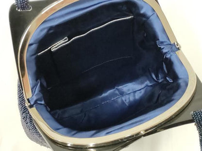 平和屋着物●和装小物　和装バッグ　ハンドバッグ　ビーズバッグ　リーフ柄　逸品　AABL7008ay