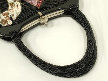 平和屋着物●和装小物　和装バッグ　ハンドバッグ　ビーズバッグ　幾何学花文　逸品　AABL7010ay