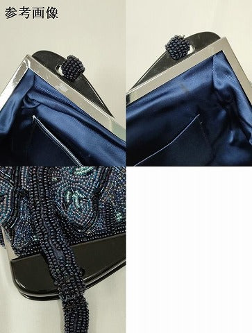 平和屋着物●和装小物　和装バッグ　ハンドバッグ　ビーズバッグ　菱繋ぎ　逸品　AABL7012ay