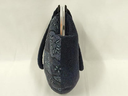 平和屋着物●和装小物　和装バッグ　ハンドバッグ　ビーズバッグ　菱繋ぎ　逸品　AABL7012ay