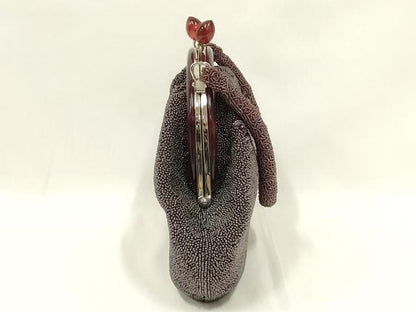 平和屋着物●和装小物　和装バッグ　ハンドバッグ　ビーズバッグ　花柄　逸品　AABL7014ay