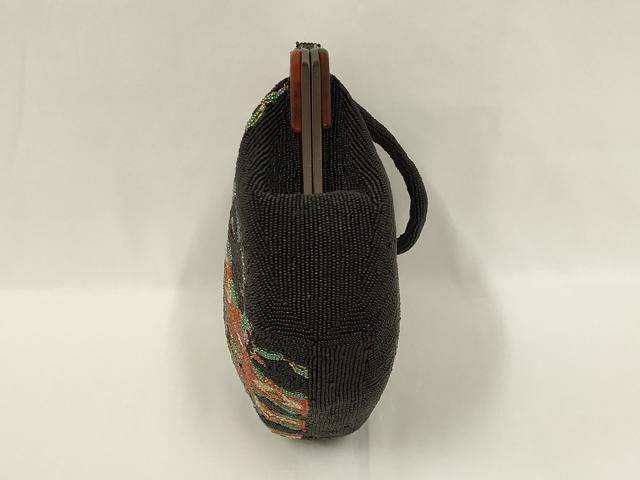 平和屋着物●和装小物　和装バッグ　ハンドバッグ　ビーズバッグ　幾何学模様　逸品　AABL7030ay