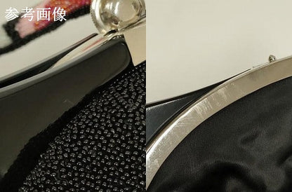平和屋着物●和装小物　和装バッグ　ハンドバッグ　ビーズバッグ　花柄　逸品　AABL7031ay