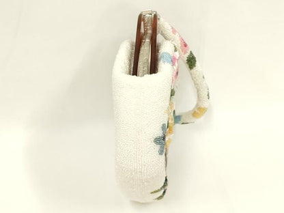 平和屋着物●和装小物　和装バッグ　ハンドバッグ　ビーズバッグ　花柄　逸品　AABL7034ay