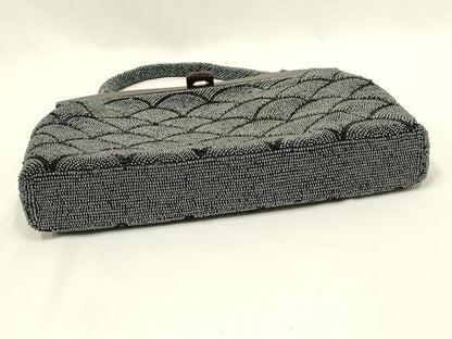 平和屋着物●和装小物　和装バッグ　ハンドバッグ　ビーズバッグ　青海波　逸品　AABL7039ay