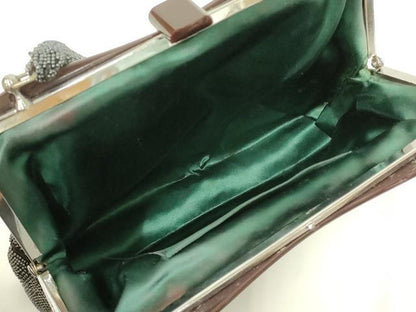 平和屋着物●和装小物　和装バッグ　ハンドバッグ　ビーズバッグ　青海波　逸品　AABL7039ay