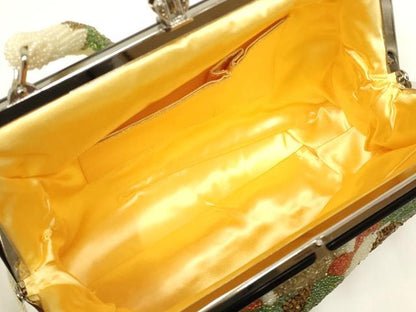 平和屋着物●和装小物　和装バッグ　ハンドバッグ　ビーズバッグ　幾何学模様　逸品　AABL7041ay