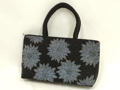 平和屋着物●和装小物　和装バッグ　ハンドバッグ　ビーズバッグ　花柄　逸品　AABL7045ay