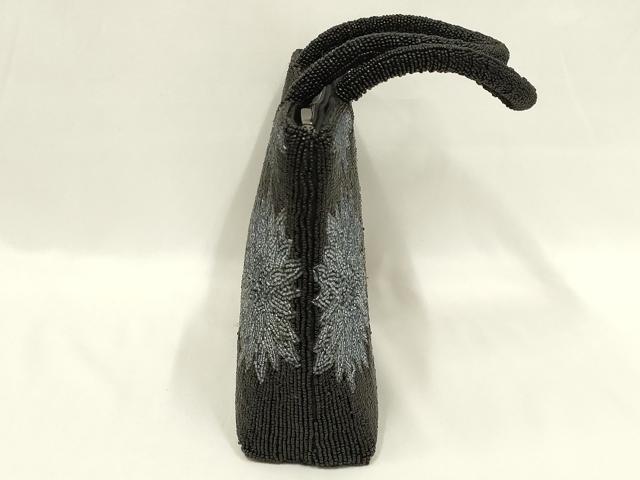 平和屋着物●和装小物　和装バッグ　ハンドバッグ　ビーズバッグ　花柄　逸品　AABL7045ay