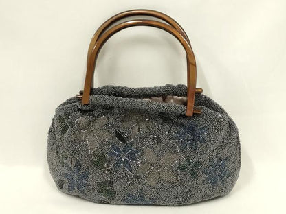 平和屋着物●和装小物　和装バッグ　ハンドバッグ　ビーズバッグ　花柄　逸品　AABL7048ay