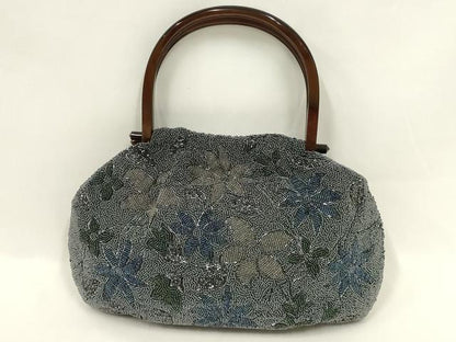 平和屋着物●和装小物　和装バッグ　ハンドバッグ　ビーズバッグ　花柄　逸品　AABL7048ay