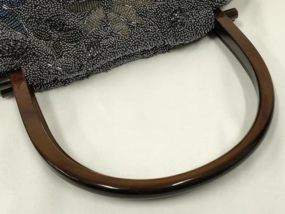 平和屋着物●和装小物　和装バッグ　ハンドバッグ　ビーズバッグ　花柄　逸品　AABL7048ay