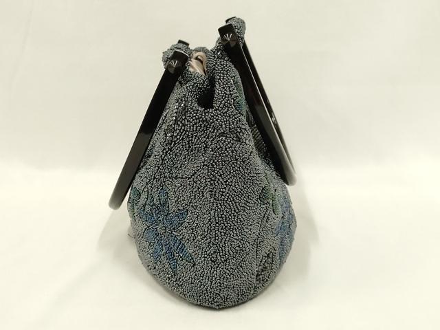 平和屋着物●和装小物　和装バッグ　ハンドバッグ　ビーズバッグ　花柄　逸品　AABL7048ay