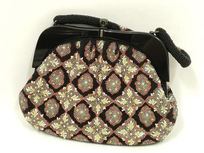 平和屋着物●和装小物　和装バッグ　ハンドバッグ　ビーズバッグ　花菱　逸品　AABL7052ay